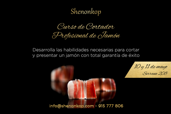 Los días 10 y 11 de mayo: Curso de Cortador Profesional de Jamón en Madrid