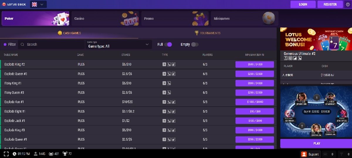 Los mejores casinos online de póker online con dinero real en España - Lotus Deck